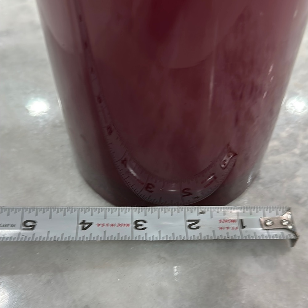 RARE FLARE VASE Elegant Dark Red 10’H 8.25” Flare - Picture 10 of 10